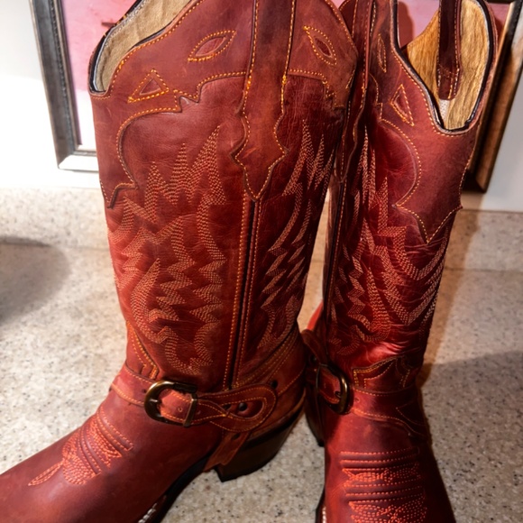 Original Gran Lider leather western riding boots with buckles - Picture 2 of 8